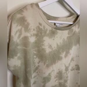 Olive & Oak green tie dye sweater top | L